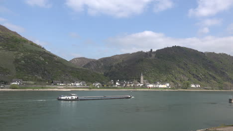 Germany-St-Goarhausen-Weilmich-With-Barge-Time-Lapse