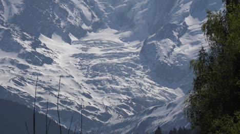 Frankreich-Mont-Blanc-Detail-Des-Gletschers