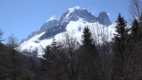 Francia-Mont-Blanc-Vista-Con-árboles-Y-Cielo-Azul