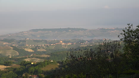 Italy-Misty-View-Of-Vine-Covered-Hills-Zoom-In