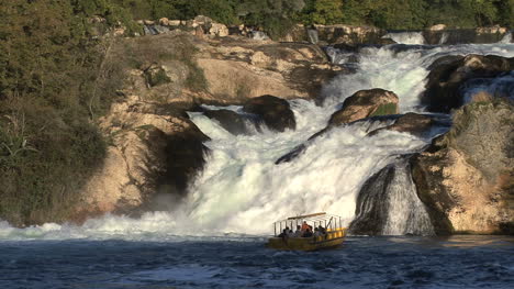 Switzerland-excursion-boat-Rhine-Falls