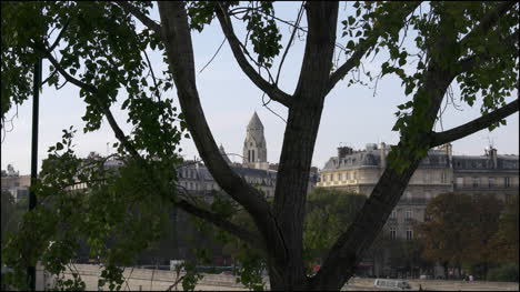 París-Vista-De-La-Torre-A-Través-De-árboles