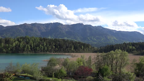 Austria-marsh-by-lake-and-mountains-time-lapse