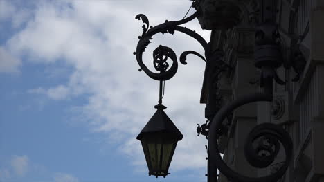 Germany-Merseburg-lamp-on-building