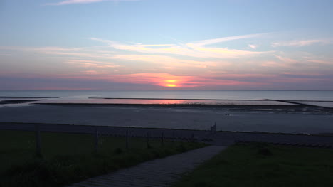 Deutschland-Wattenmeer-Zoom-Bis-Zum-Letzten-Sonnenuntergang