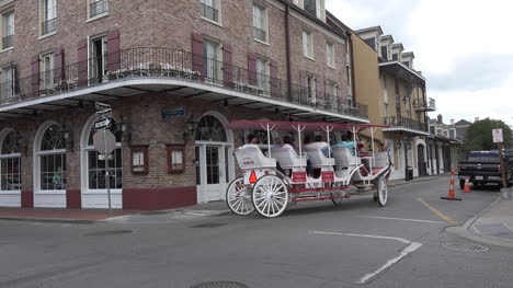New-Orleans-mule-cart-and-tourists