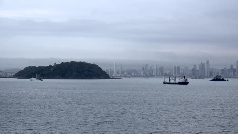 Panama-City-in-distant-early-morning