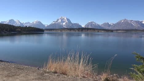 Pasto-Seco-De-Wyoming-Con-Lake-Jackson-Y-Teton-Range