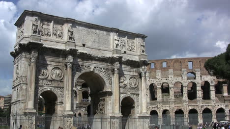 Rome-Arch-of-Constantine-and-Coliseum