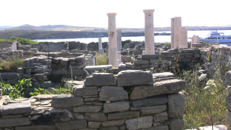 Griechische-Antiquitäten-Blick-Von-Den-Ruinen-Von-Delos