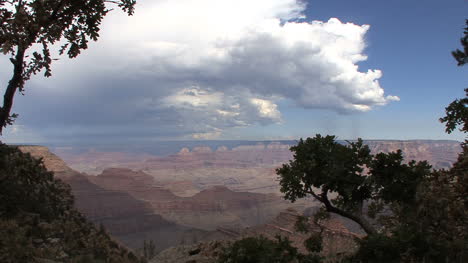 Arizona-Grand-Canyon-scene-with-trees-and-cloud