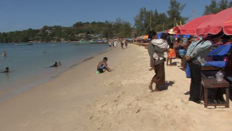 Cambodian-woman-on-a-beach