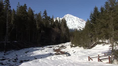Mount-Rainier-Und-Bachlauf