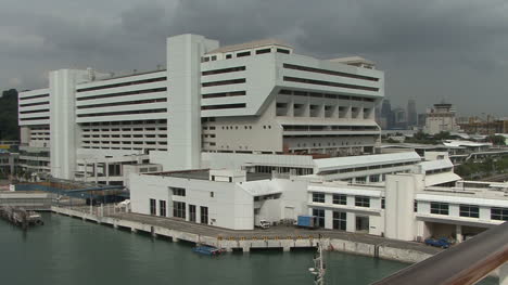 Singapur-Kreuzfahrtschiff-Dock