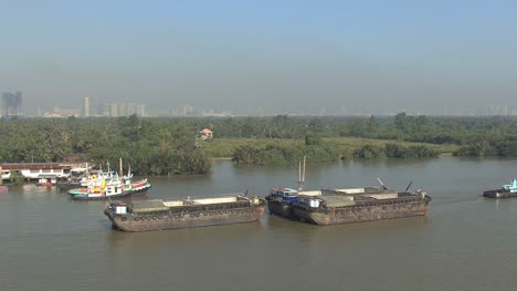 Barges-on-the-Chao-Phraya-River