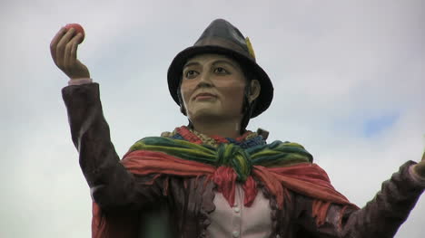 Ecuador-Statue-Der-Marktfrau