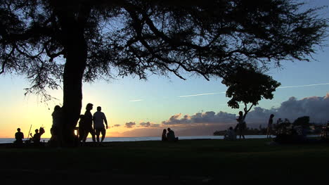Maui-Lahaina-Ufermauer-Nach-Sonnenuntergang