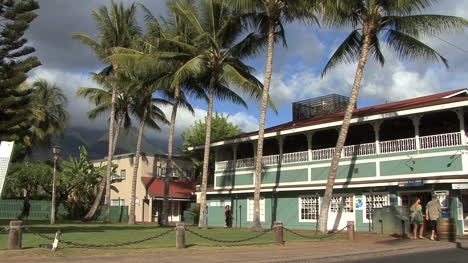 Maui-Lahaina-street-and-green-building-2