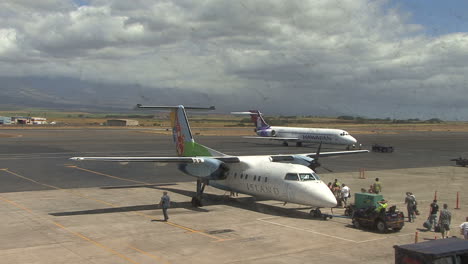 Maui-Passagiere-Nähern-Sich-Flugzeug-2