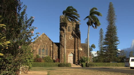 Steinkirche-Und-Palmen-Maui