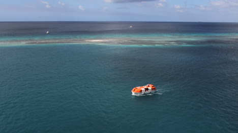 Aruba-Riff-Und-Lagune-Mit-Einem-Boot