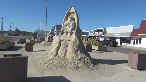 Massachusetts-Salisbury-Strand-Sandskulptur