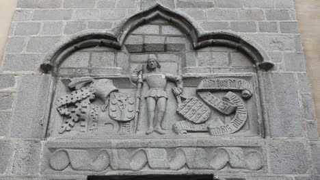 Spain-Castile-Avila-relief-knight-on-building