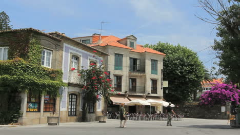 Spanien-Galizien-Straßencafé