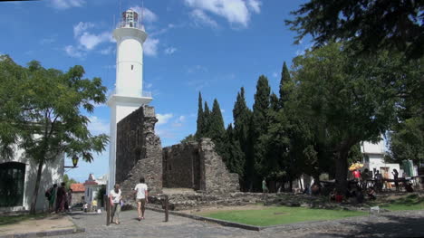 Uruguay-Colonia-Del-Sacramento-Leuchtturm-Und-Himmel
