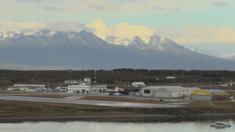Argentina-Ushuaia-airport-and-mountain-peaks