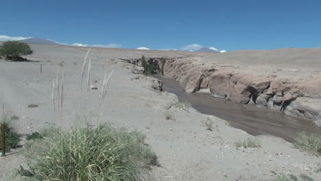 Chile-Atacama-Toconao-Entstehender-Bach-Sandhang