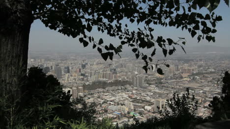 Santiago-Stadtansicht-Und-Blätter