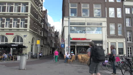 Netherlands-Amsterdam-walking-toward-narrow-street-1