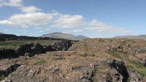 Islandia-Pingvellir-Nubes-Sobre-Vista-De-Rift