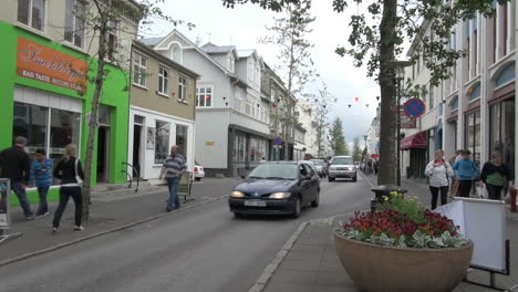 Island-Reykjavik-Straße-Zeitraffer