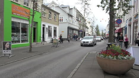 Island-Reykjavik-Innenstadt-Straße