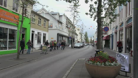 Island-Reykjavik-Straßenansicht