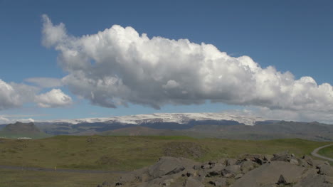 Island-Dyrholaey-Wolken-über-Dem-Gletscher