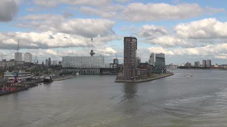 Netherlands-Rotterdam-angular-island-with-highrise
