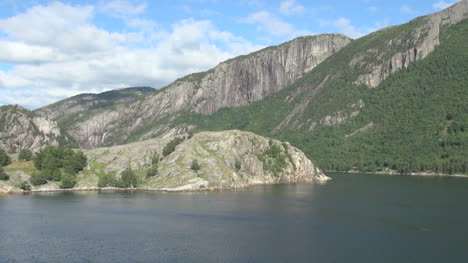 Norway-passing-a-barren-island-in-Lysefjord-s