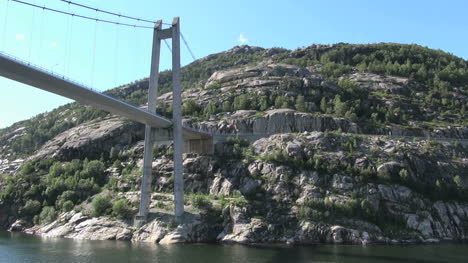 Norway-Lysefjord-moving-under-bridge-s