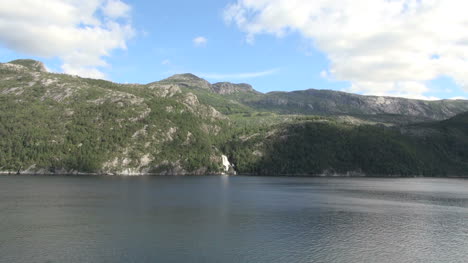 Norway-Lysefjord-view-of-montaña-with-waterfall-s