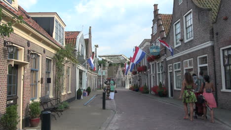 Netherlands-Edam-walking-past-gabled-houses-3