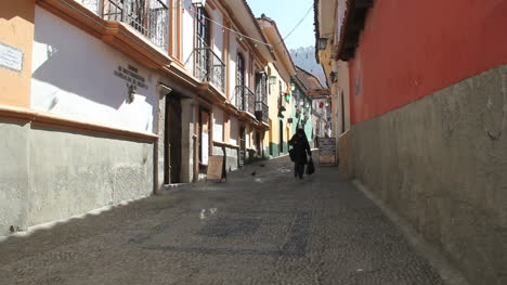 La-Paz-Back-Street-Frau-Mit-Tasche
