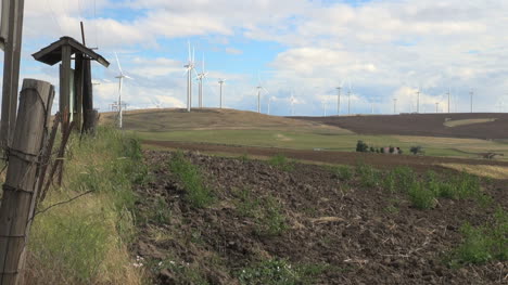 Washington-Klickitat-County-fence-posts-and-wind-farm-4