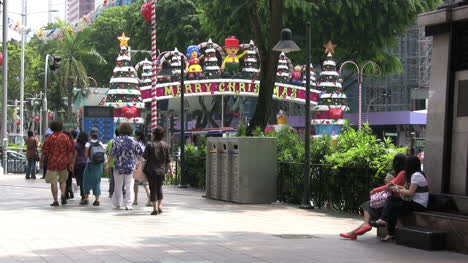Singapur-Stadt-Weihnachtsschild