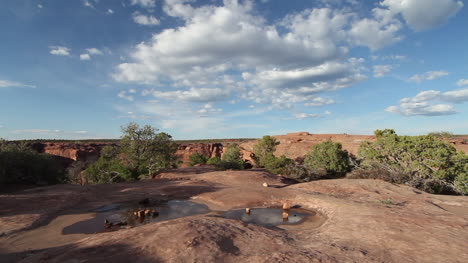 Arizona-Canyon-De-Chelly-Schiebehaus-Mit-Blick-Auf-Pfützen-House