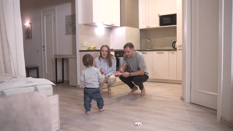 Baby-Taking-His-Firts-Steps-To-The-Kitchen