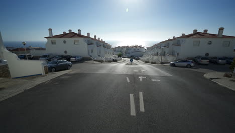 Perfect-architecture-of-a-avenue-in-ericeria,-Portugal