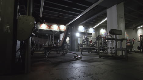 A-wide-and-cinematic-scene-showing-an-empty-fitness-studio-during-times-of-the-corona-virus